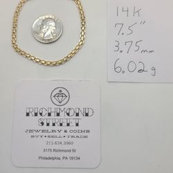 14k Gold Byzantine Bismarck Bracelet