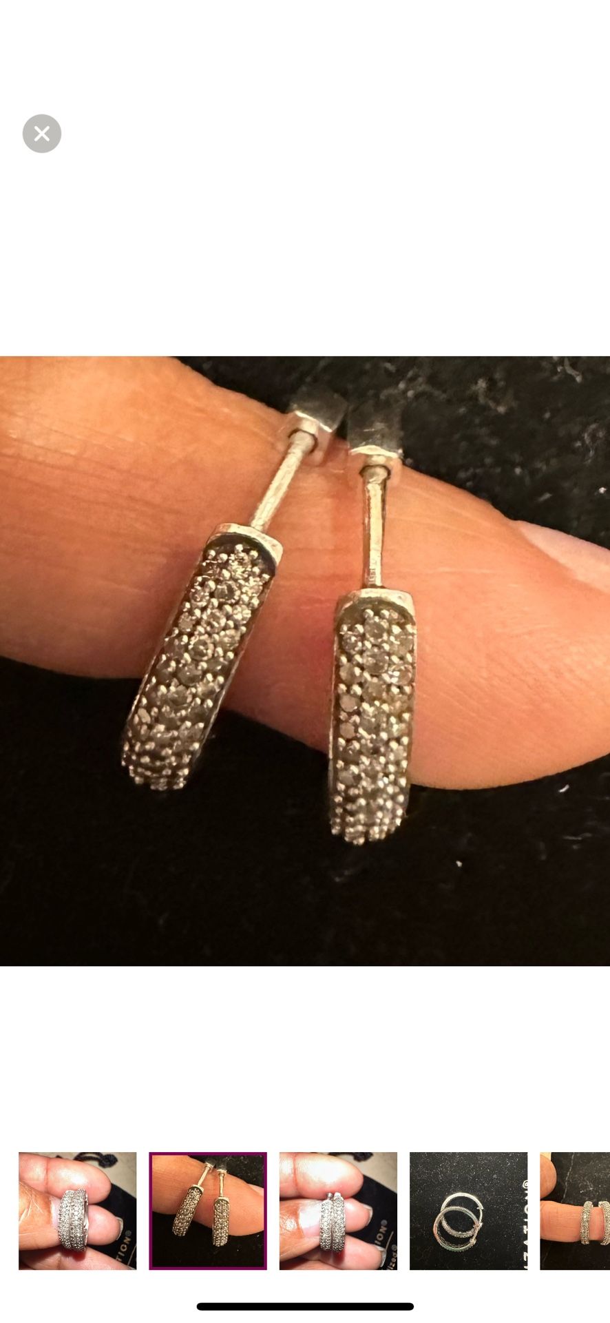 Diamond Hoop Earrings 