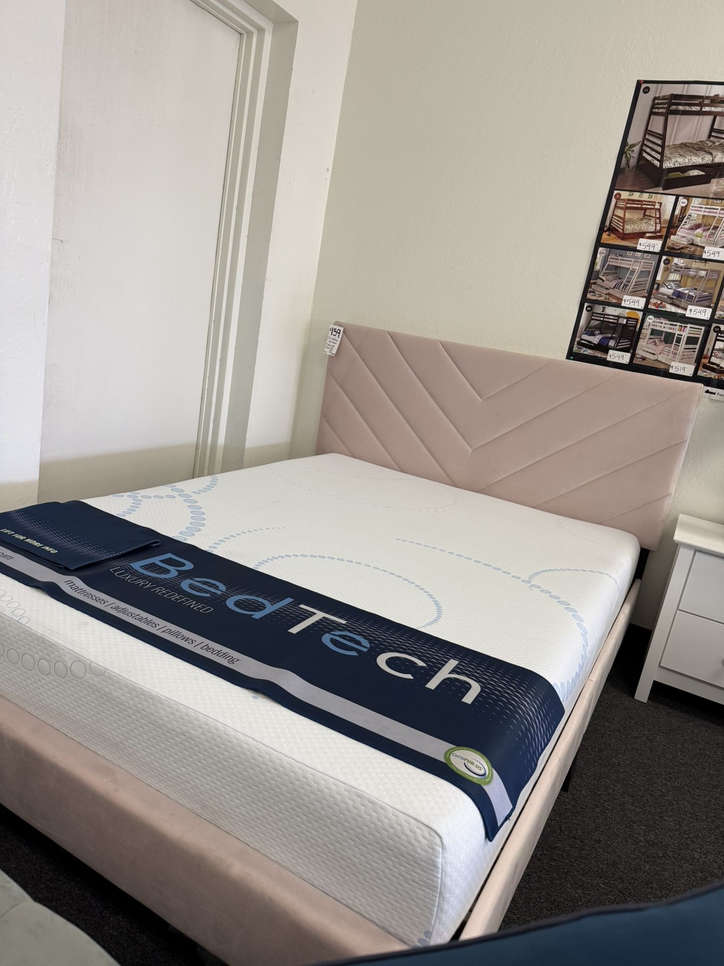 Full platform bed frame