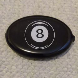 VINTAGE EIGHT BALL QUIKOIN RUBBER SQUEEZE COIN/CHANGE HOLDER - MADE IN USA