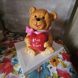 Bear Heart Davids Cookie Jar Vintage