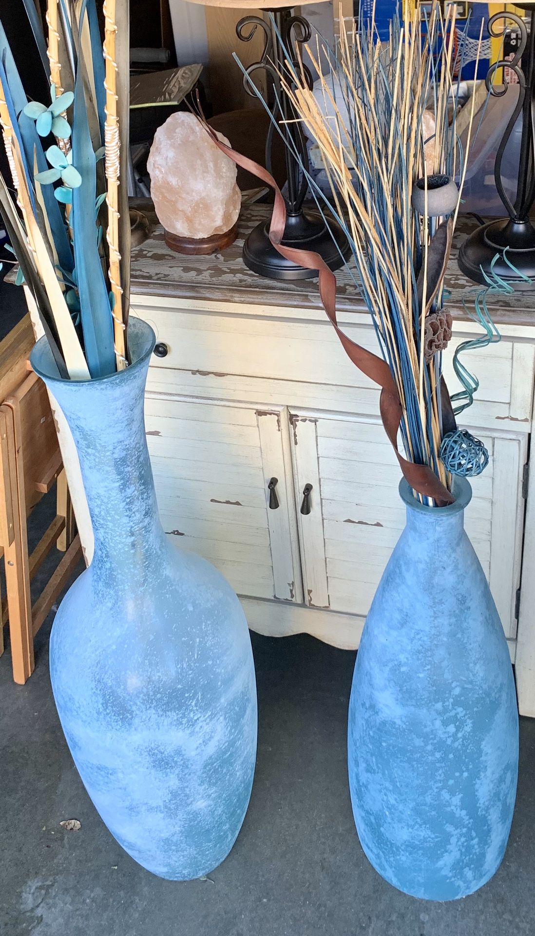 Vidrios San Miguel hand made recycled glass decor floor vase set