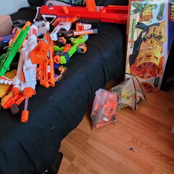 Nerf Guns, With Accessories, Sights & Darts 