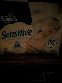 Baby wipes 192 count Pampers brand SENSITIVE for ALL skin types