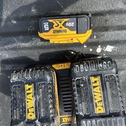 DeWalt batteries and charger