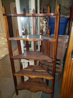 Wooden Corner Shelf