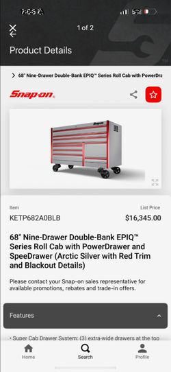 Snap on toolbox