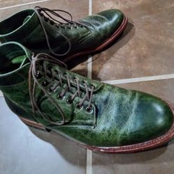 Parkhurst Allen Boots In Spruce Kudu Leather 12d
