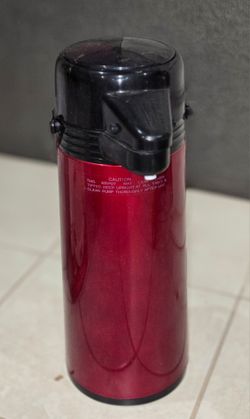 Red Stainless Steel Airpot Pump Dispenser