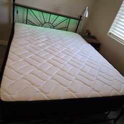 Queen Size Platform Bed & Mattress. 