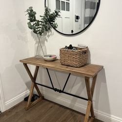 Modern Farmhouse Wood 42” Entry Console Table 