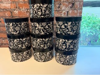 10 Black & White Damask Nesting Boxes | Decorative Storage Boxes