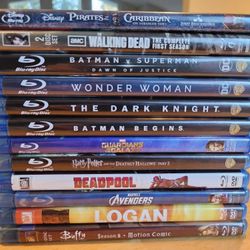 12 Action Packed Blu Ray's and 7 DVD's Sell or Trade