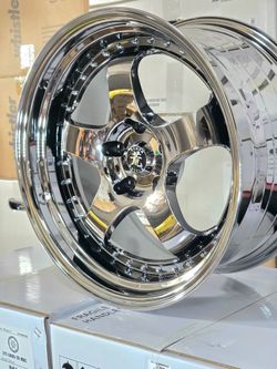 18x9.5 NEW CHROME DEGEN WHEELS/RIMS. 5x114.3