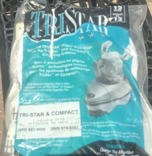 New TRI STAR VACUUM CANISTER BAGS(12)