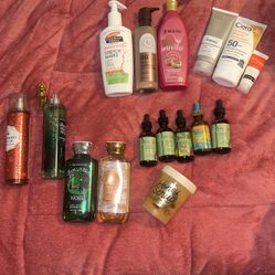 lotions, sprays, Body wash etc 