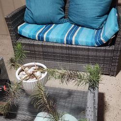 4 Set Cushioned Chair Coffee Table Garden