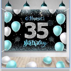 35TH Birthday Banner
