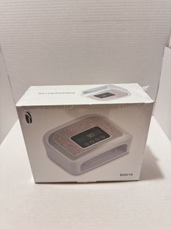 Aedavey Cordless Nail Lamp, Rechargeable UV Nail Lamp for Gel Nails, LED Nail Lamp with 4 Timer Modes, Gel Nail Light Decorate with Sparkling Nail Rhi