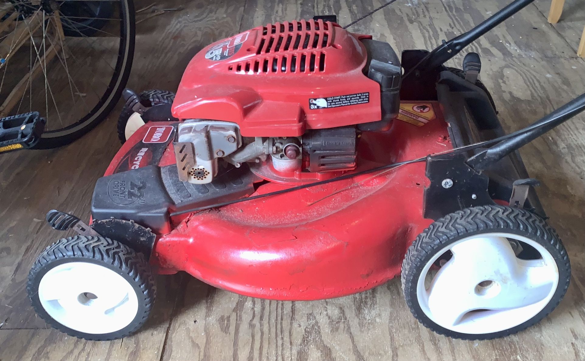 TORO 6.5hp Self Propelled Lawn Mower ASIS Needs Carburetor Rebuild