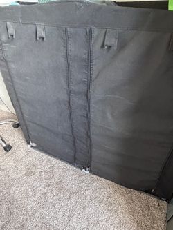 Black Fabric Portable Wardrobe Closet for shoes