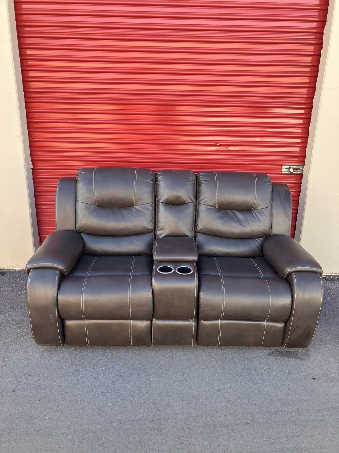 Modern Leather Recliner Sofa Couch 