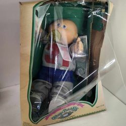 1985 Cabbage Patch Baby Boy Doll Sports Football Box Damaged
