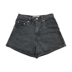 Levis Silvertab Mom Shorts Womens  Size 26 Black Denim High Rise Vintage Y2K