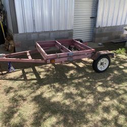 Red 4’X8’ Foldable Trailer
