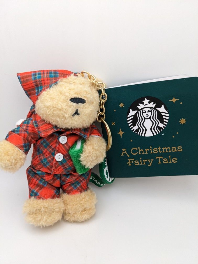 Starbucks Korea Pajama Bearista Keychain BNWT