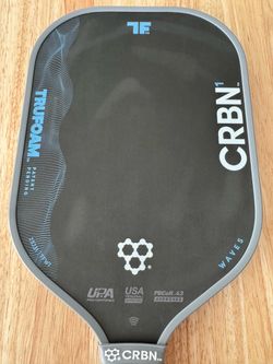 CRBN Trufoam Waves 1 Elongated Long Handle Pickleball Paddle with Cover