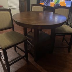 Round Brown Table 