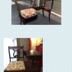 Telephone desk and chair vintage retro