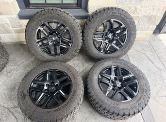 20’ Silverado Tahoe Suburban Sierra Denali Yukon Glossy Black Wheels Tires 6 Lug