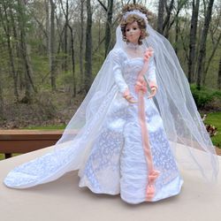 Ashton Drake Galleries Porcelain Bride Doll Wedding Gown