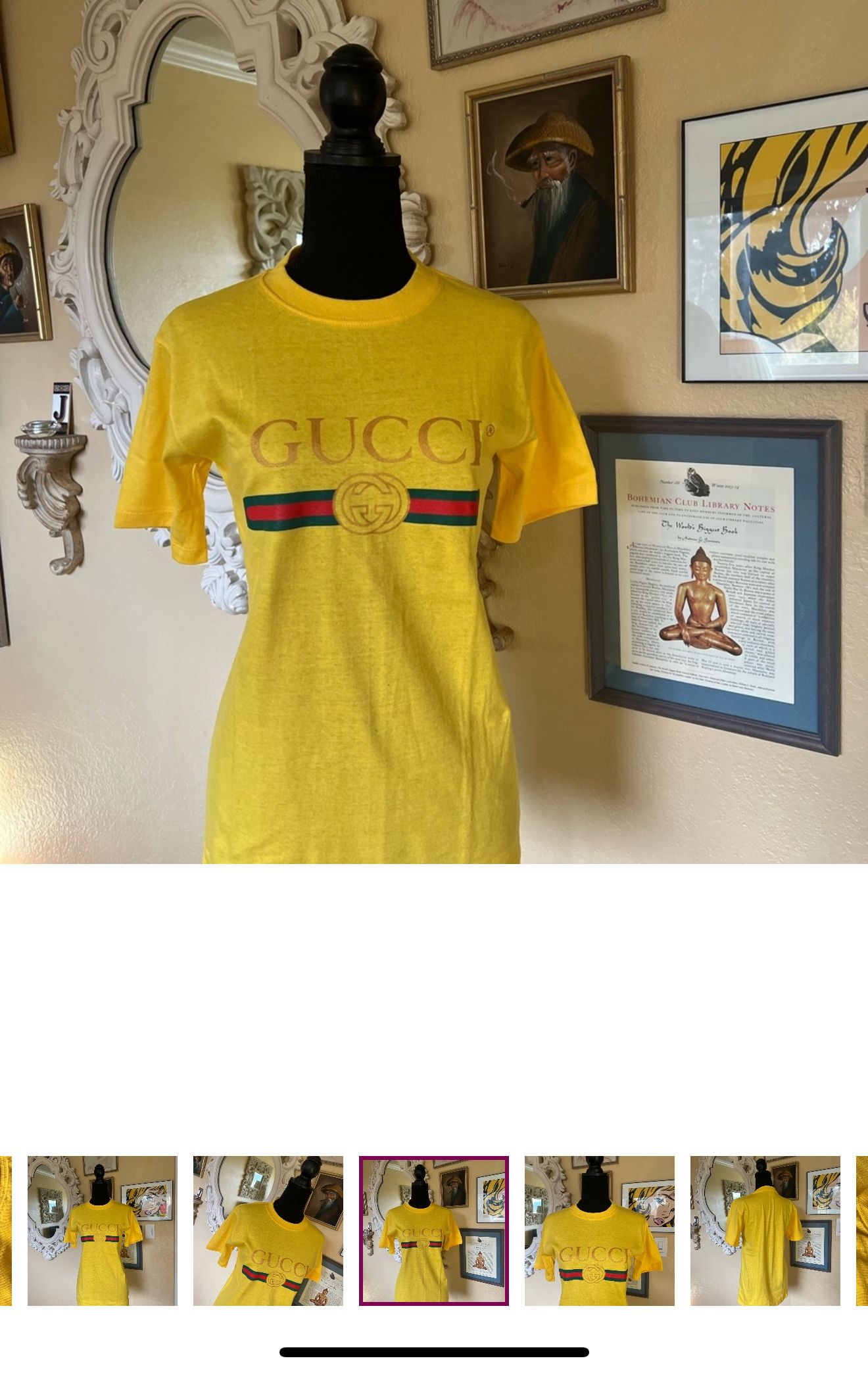 Authentic Yellow Gucci T-Shirt Shirt