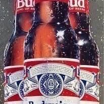 Vintage 1994 Budweiser Bottles Embossed Tin Metal Sign 