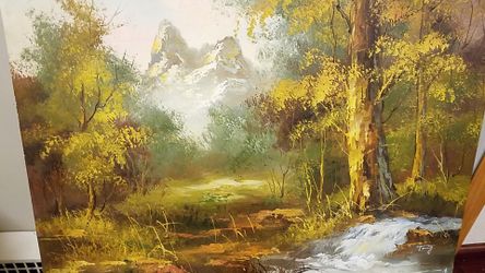 Canvas painting with no frame