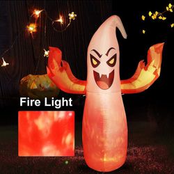 New Halloween Outdoor Yard 8ft Tall Ghost Flame Inflatable 🔥 Just  $30 Each We Have A Bunch Available 