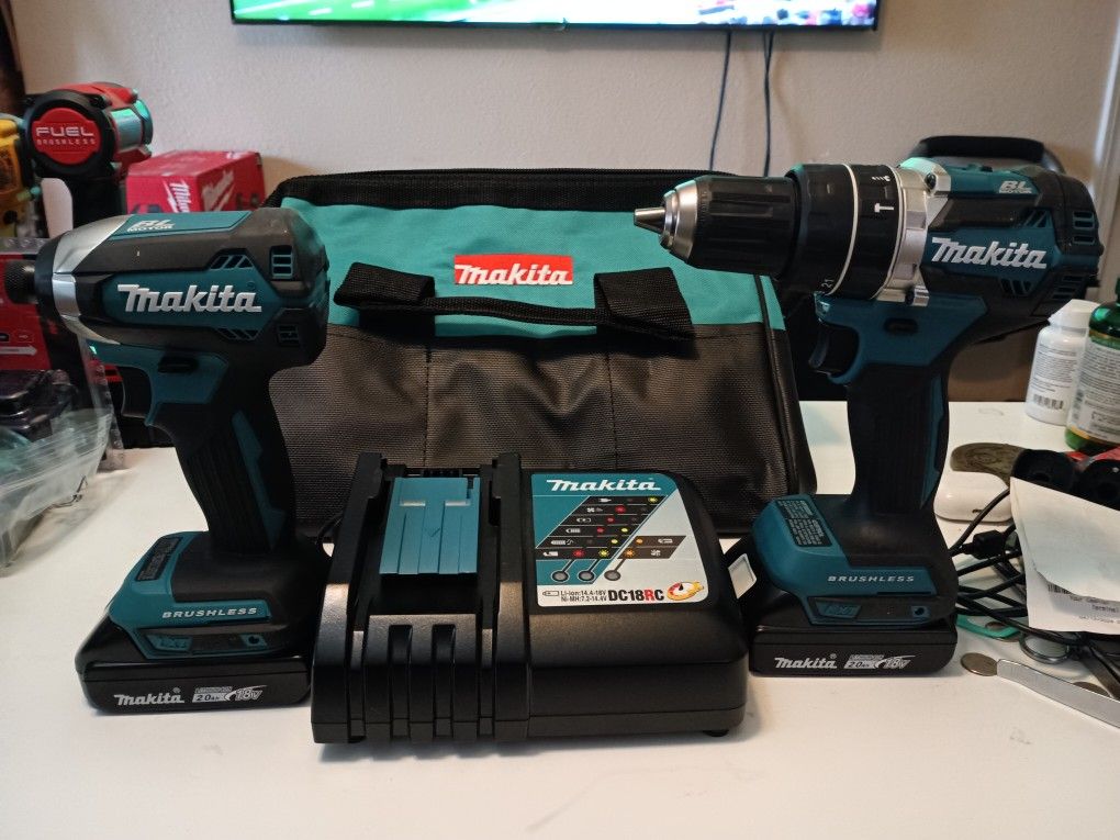 New Makita Lxt Brushless Combo Set Drills 