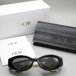 Dior 30Montaigne B6I Black Sunglasses Made in Italy w/ Full Set