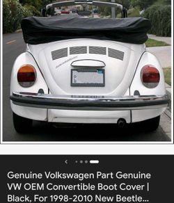 VW Beetle Convertible Boot Cover
