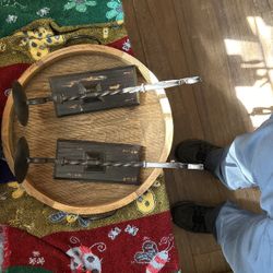 Vintage Mounted Candle Holders 