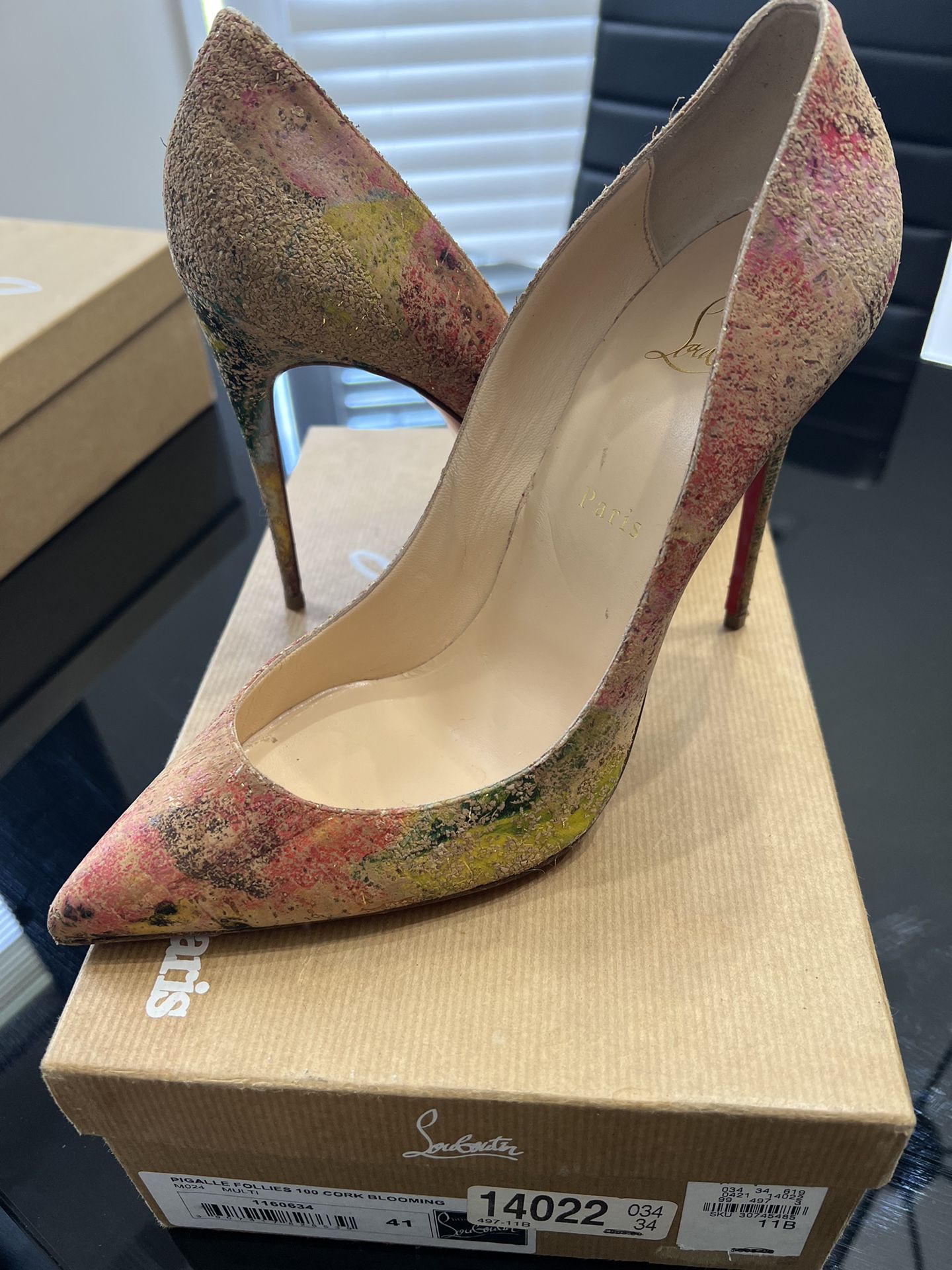 Pigalle Follies 100 Cork Blooming Christian Louboutin