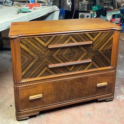 1920s Walnut 3 Drawer Dresser