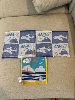 JAL & ANA Japan Airlines Collectible Towels