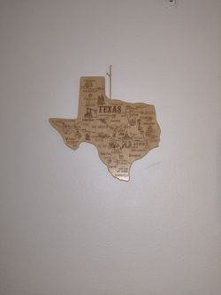 Bamboo Texas shaped wall decor/ cutting board
