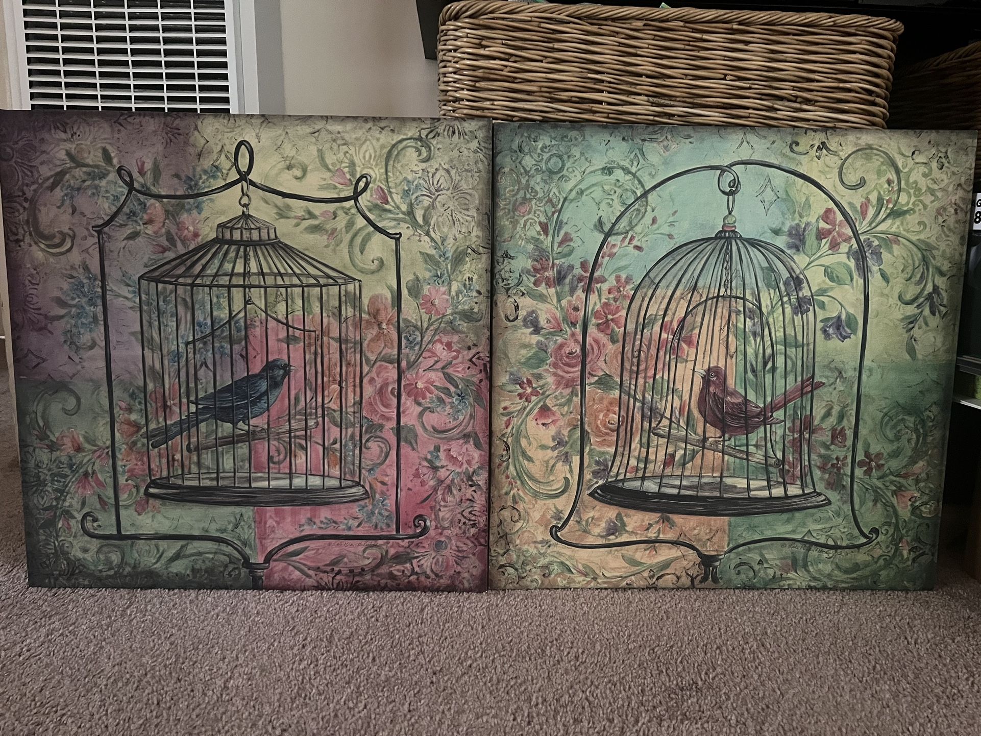 Two Birdcage art 