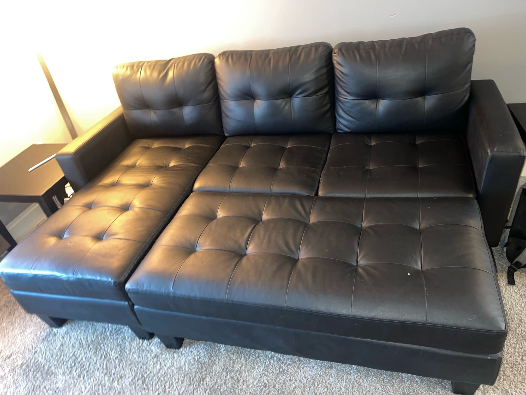 Black Leather Couch