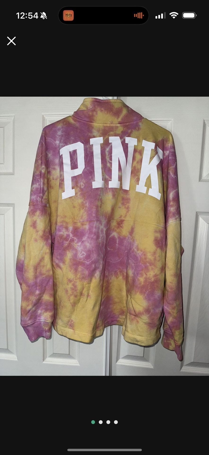 WOMENS XL PINK VS VICTORIA SECRET TYE DYE SWEATSHIRT TOP